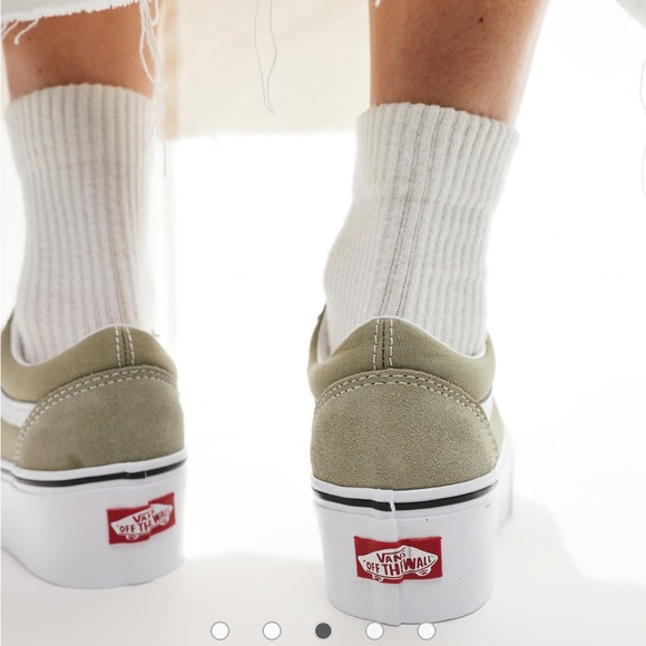 Vans old skool stackform trainers in light tan - Picture 5 of 7